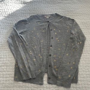 Crewcuts cardigan grey with gold stars size 14 years
